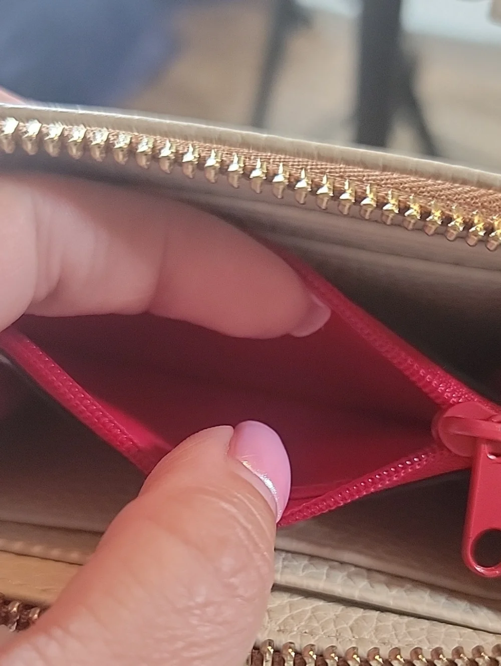Dooney & Bourke  Pebbled Leather Zip-Around Wallet In Bone